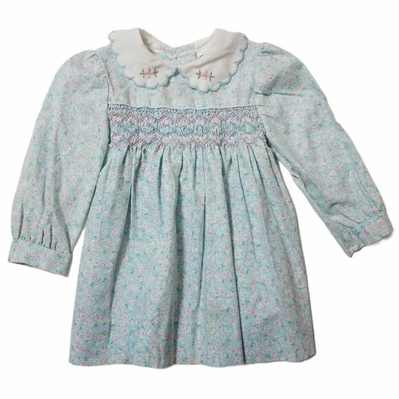 Vintage polly flinders smocked dress - Picture 1 of 8